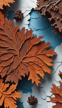 brown earth nature leaf texture forest blue water river stream background landscape ecology climate autumn trees winter wildlife generated ai alt. High quality 3d illustration