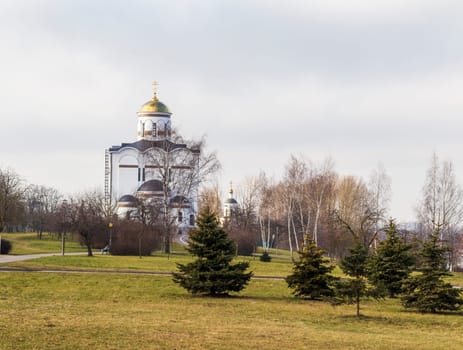 Shot of the orthodox church in the city