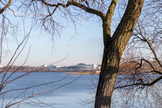Shot of the multi purpose indoor sports arena, stadium