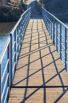 Shot of the small bridge over the river