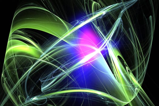 abstract background color trends 2023 , 3D illustration, rendering black multi colored lines fractal unique composition for graphic and design art projects. High quality
