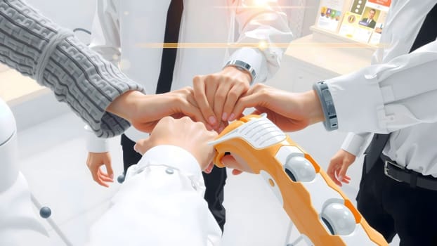 The Future artificial intelligence robot, cyborg, human