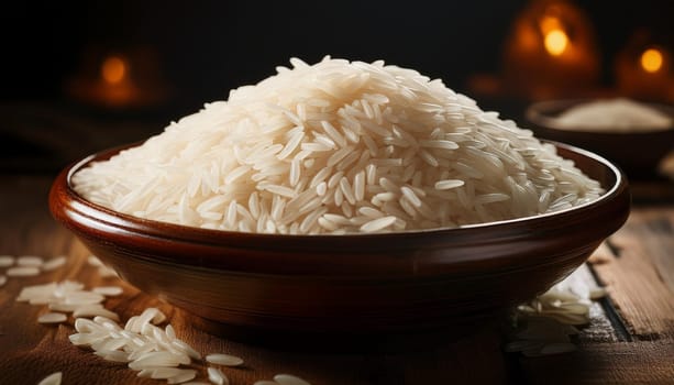 bowl of basmati rice, AI generated image