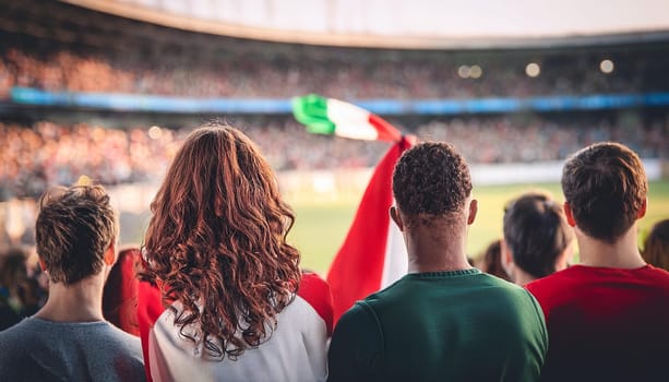 crowd of people in a stadium, AI generated image
