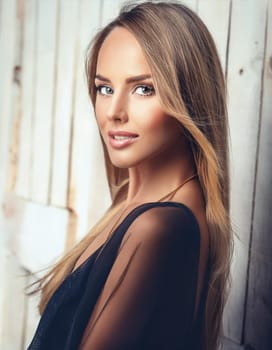 pretty young woman model, AI generated image