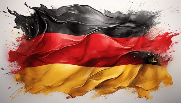 the German national flag of Germany, Europe, AI generated image