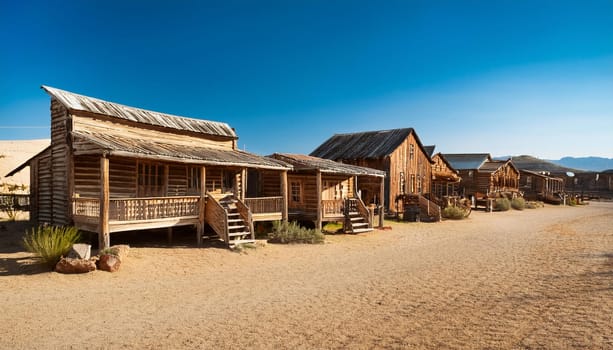 old wild west town scenery, AI generated image
