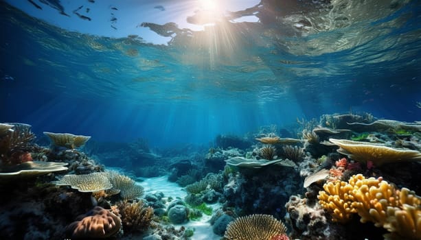 natural underwater seascape scenery, AI generated image