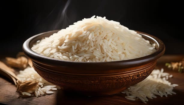 bowl of basmati rice, AI generated image