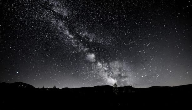 starry night sky useful as a background, AI generated image