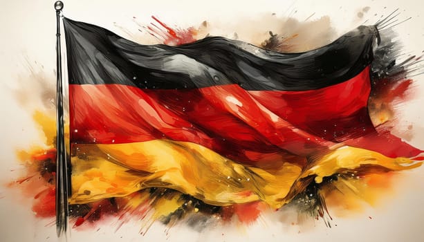 the German national flag of Germany, Europe, AI generated image