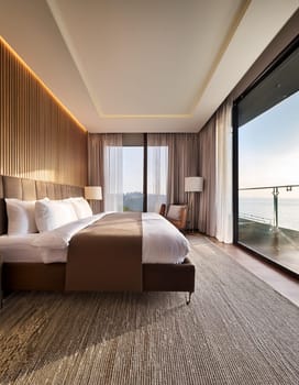 modern hotel room interior, AI generated image