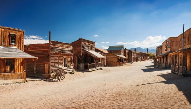 old wild west town scenery, AI generated image