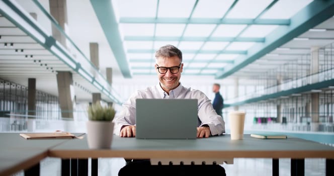 Virtual Business Meeting Using Office Computer. Remote Staff
