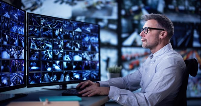 CCTV Security Camera Surveillance Using Multiple Monitors