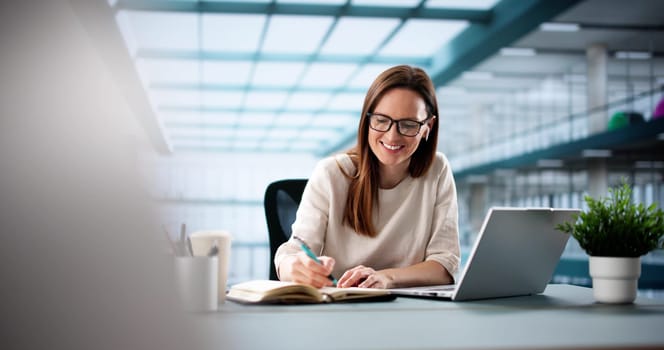 Digital Marketing Specialist Attending Virtual Webinar On Laptop Screen.