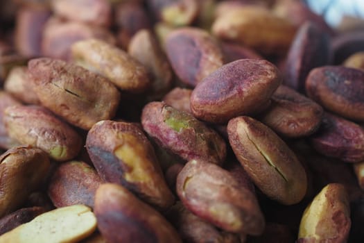 Close-up of cacao beans showcasing rich textures and colors.