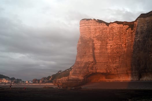 bend bei Etretat in der Normandie