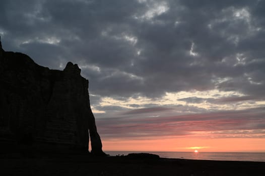 bend bei Etretat in der Normandie