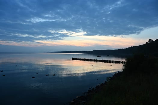Abend am Stettiner Haff bei Kamminke