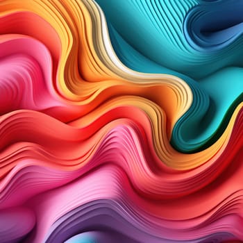 Colorful abstract waves with an intermingling colors, abstraction concept