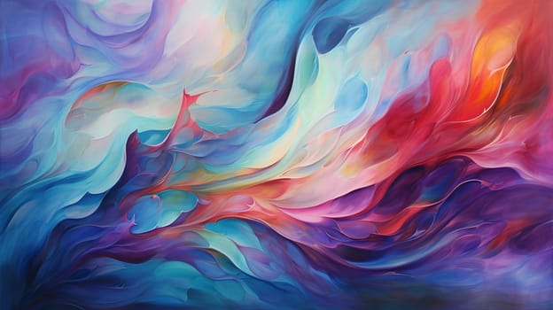 Color fusion with an abstract colorful waves, abstraction concept