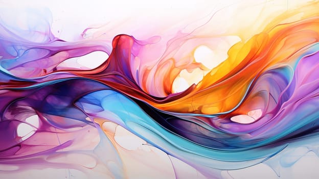 Color fusion with an abstract colorful waves, abstraction concept