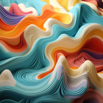 Colorful abstract waves with an intermingling colors, abstraction concept