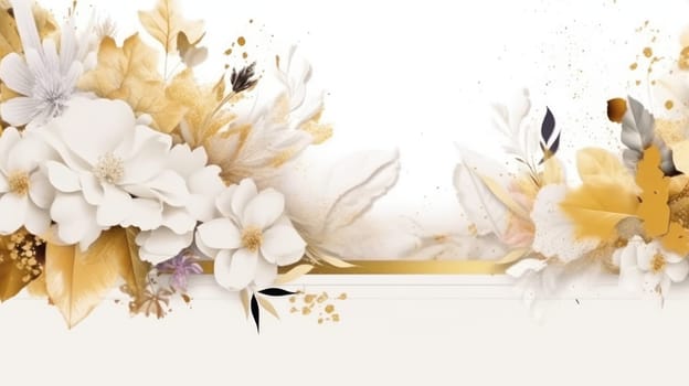 Watercolor abstract design for background of wedding or buzzy social media banner generative AI