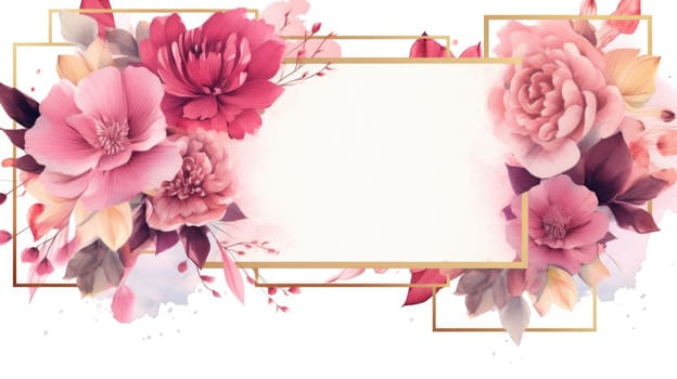 Watercolor abstract design for background of wedding or buzzy social media banner generative AI