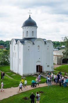Staraya Ladoga, Leningrad region, Russia - August 10, 2024. Church of St. George the Victorious.