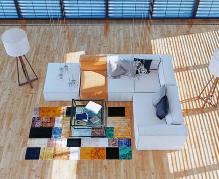 modern house interior. 3d rendering design concept