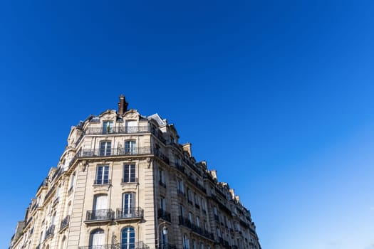 Facade of residential building in Paris, France. High quality photo