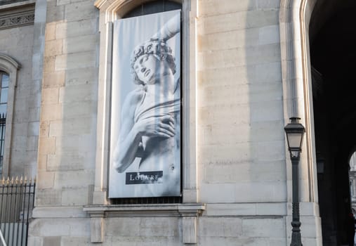 The Louvre Museum in the heart of Paris, France - February 10, 2025