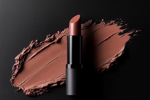 lipstick. Black background.