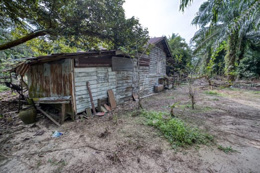 image around a vacant dilapidated house stands alone at the plantation