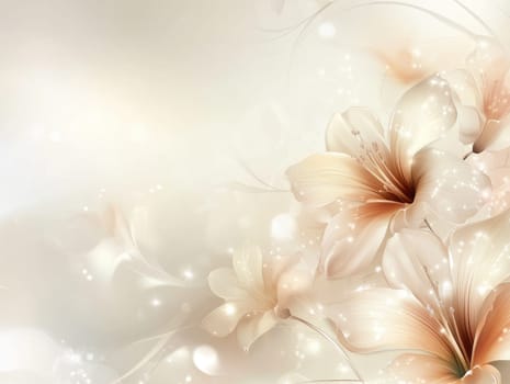 Elegant floral design on light beige background for decorative use.