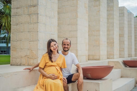 A loving couple in their 40s cherishing the miracle of childbirth in Mexico, embracing the journey of parenthood with joy and anticipation.