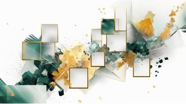 Watercolor abstract design for background of wedding or buzzy social media banner generative AI