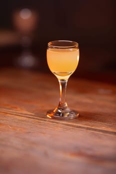 A beautiful bright cocktail. Restaurant. Delicious and beautiful