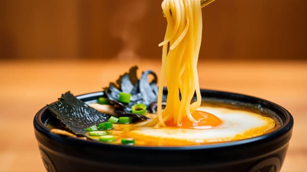 Pan-Asian soups, a combination of bright aromas, rich broths and a harmony of flavors that reflects the culture of Asia. High quality photo