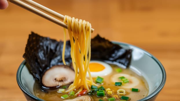 Pan-Asian soups, a combination of bright aromas, rich broths and a harmony of flavors that reflects the culture of Asia. High quality photo