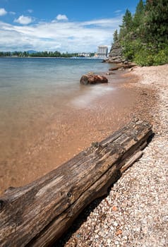 A view of Couer d'Alene Lake from near the point of Tubbs Hill.
