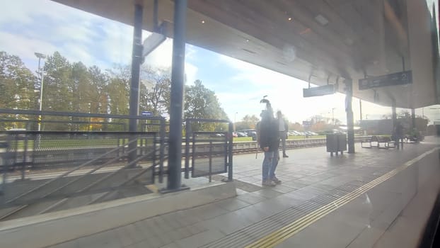 Train station platform travel tourism transport architecture city. High quality photo