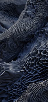 Scientific abstraction with futuristic textured tissue waves. Tech background with close-up wave bio texture. Generated AI