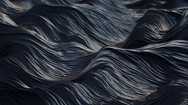 Scientific abstraction with futuristic textured tissue waves. Tech background with close-up wave bio texture. Generated AI