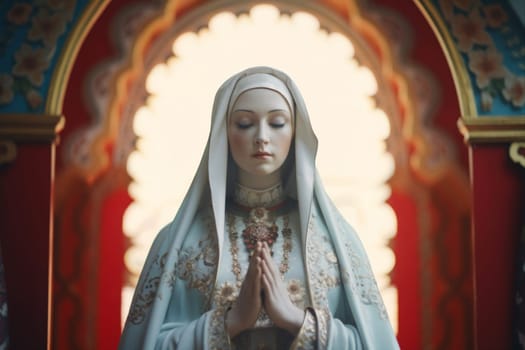 Realistic statue of Our Lady of Grace. Catholic religious Virgin Mary statue. Mary the mother of Jesus. Blessed Mother, Virgin Mary, Mother of God, Our Lady, Holy Virgin, Madonna