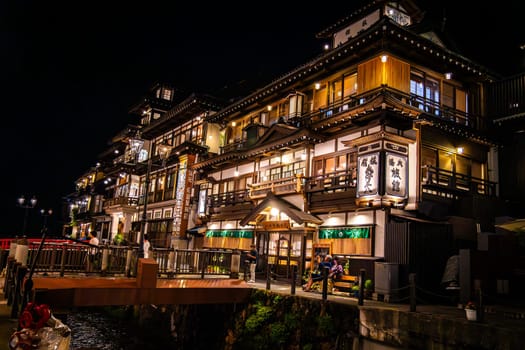 Ginzan Onsen is an onsen area in Obanazawa, Yamagata Prefecture, Japan. Its name means silver mine hot spring.
