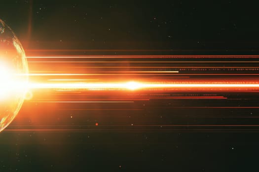 Explore a mesmerizing deep space background with glowing binary elements and radiant light streaks that evoke a sense of cosmic wonder and digital energy.