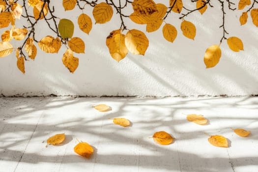 A high key photography composition showcasing blurred yellow leaves against a light background, creating a serene and minimalist aesthetic. Perfect for nature-inspired decor.